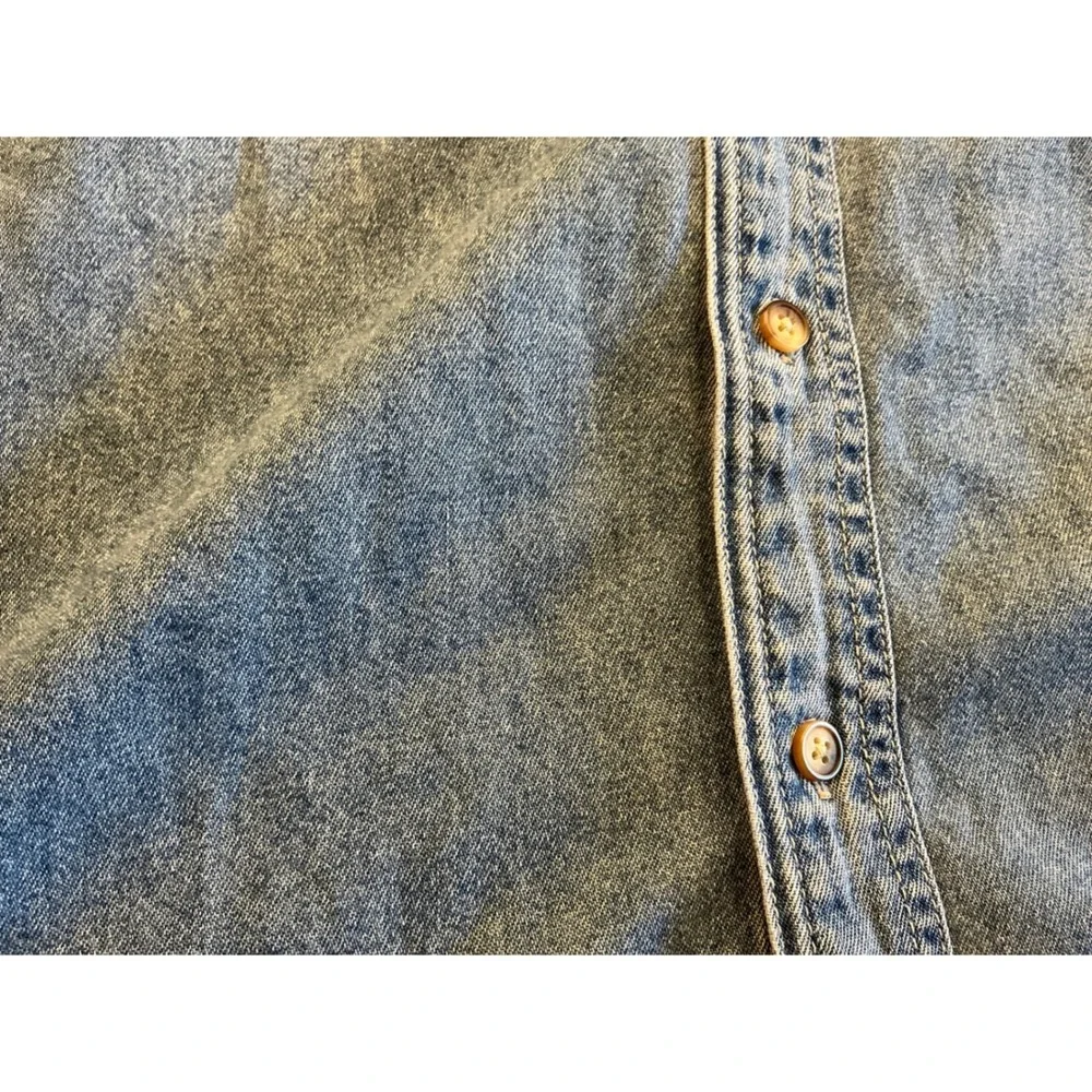 Swingster Vintage IBM Denim Button Down Shirt Blue Long Sleeve XL Tech Corporate